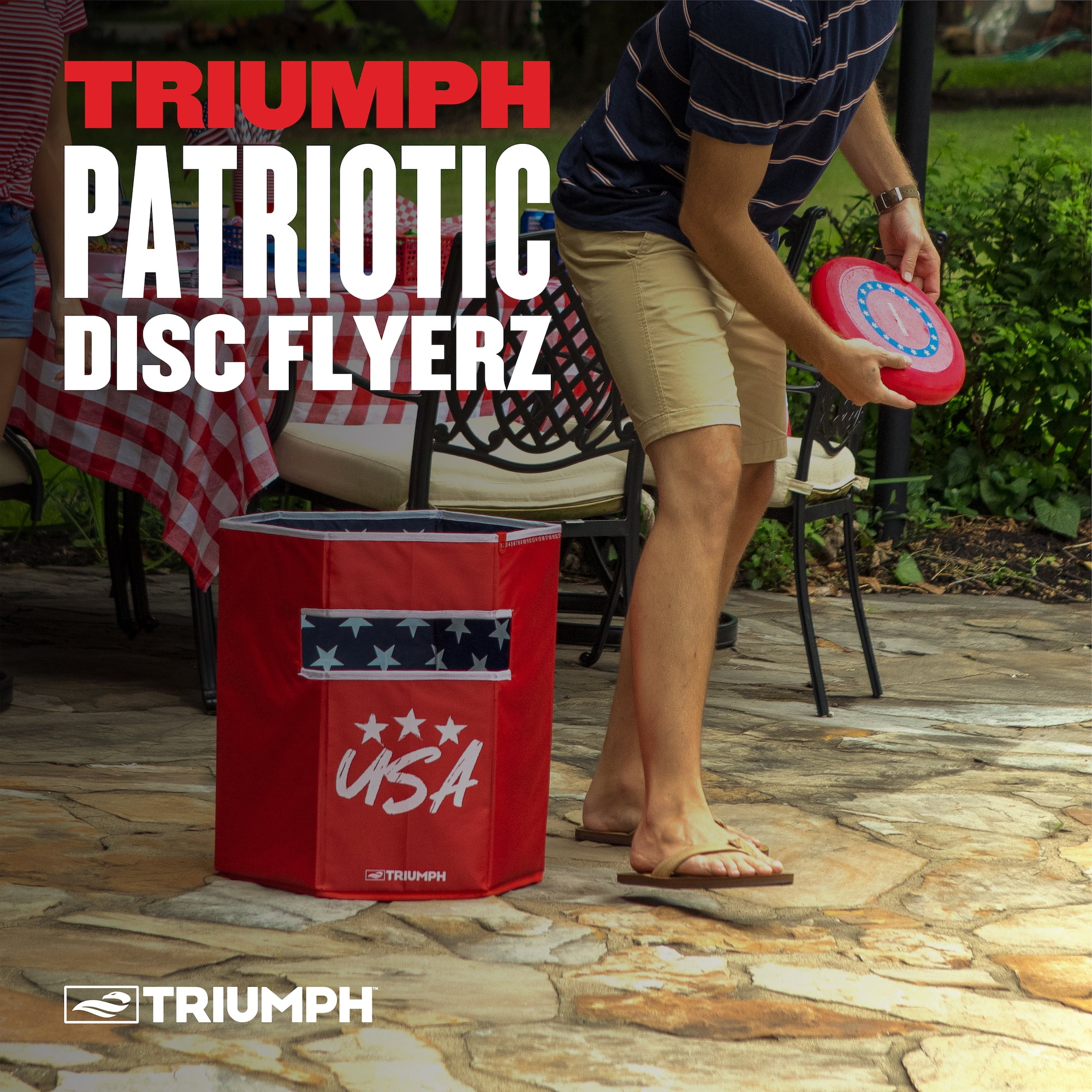Escalade Sports 35-7080-3 Triumph Patriotic Disc Flyerz Backyard Target Game