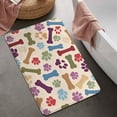 thumbnail image 2 of Paw Prints and Bones Bathroom Rugs Mat,Non Slip Microfiber Bathroom Rug,Rubber Backing,Soft Bathroom Mats for Bathroom Floor,Tub and Shower,20x32in(50x80cm), 2 of 5