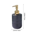 thumbnail image 3 of Dispensador recargable de jabón líquido para manos para baño: botella de vidrio con bomba para gel de ducha, champú, loción y decoración para fregadero de cocina con sello a prueba de fugas y diseño, 3 of 6
