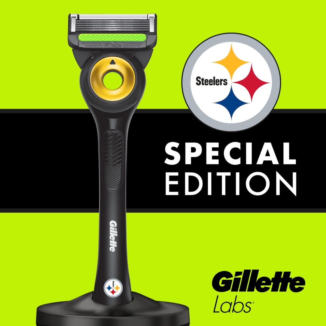 Exclusive Gillette Labs Official Steelers Gameday Razor Bundle