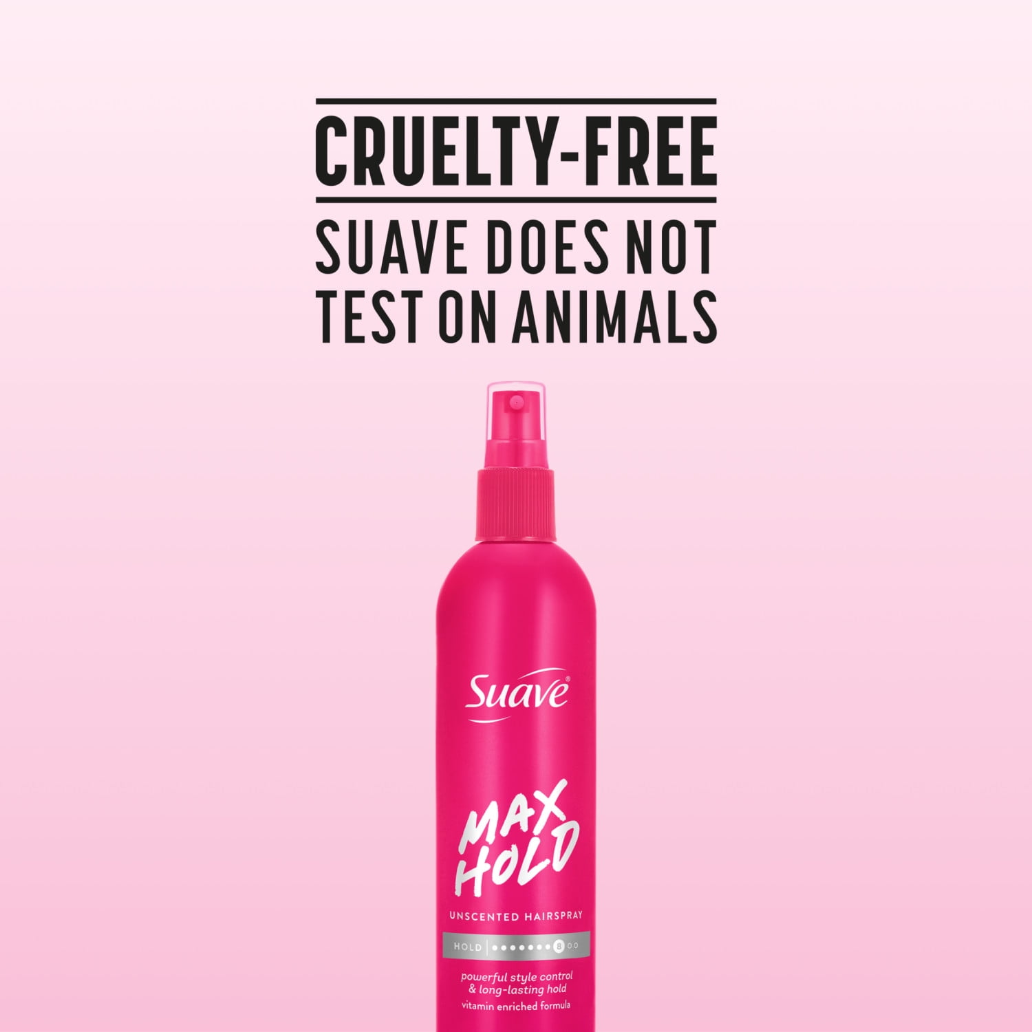 Suave Max Hold Unscented Non-Aerosol Hairspray, Strong Hold, All Hair Types, 11 FL OZ