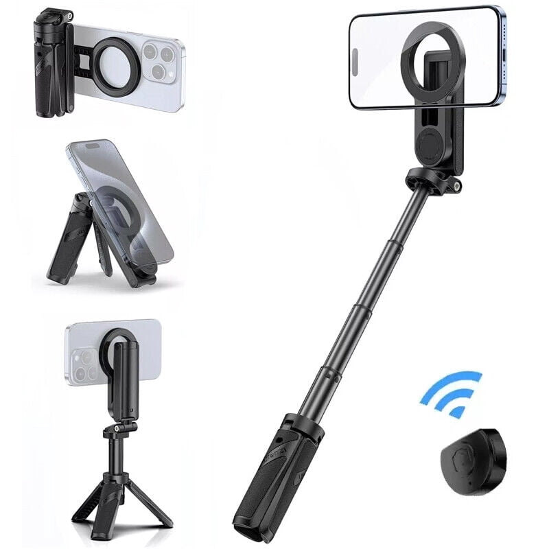 Ulanzi JJ03 Magnetic Phone Tripod Grip Selfie Stick with Remote Control for Photography Video Vlog