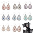thumbnail image 2 of EOEMY Bohemian Boho Multicolor Bead Resin Flower Waterdrop Women Dangle Earrings Gift-Hqe027, 2 of 9