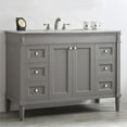 thumbnail image 3 of Vinnova Catania 48" Single Bathroom Vanity in Gray with Carrara White Marble Countertop, 3 of 6