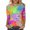A-T294, variant on Womens Tshirts Round Neck Three Quarter Sleeve Psychedelic Swirl Print T-Shirts Carnival Party Loose Funny Tops