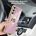 thumbnail image 3 of for Samsung Galaxy S22 Case with Screen Protector & Camera Lens Protector, Built-in 360° Rotation Ring Magnetic Stand, Luxury Shiny Plating Edge Shockproof Protective Cover (Purple/Golden), 3 of 7