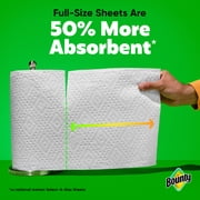 Bounty Paper Towels Full Sheet White, 2 Triple Rolls, 75 Sheets Per Roll