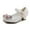 White, variant on Huowey Kids Toddler Baby Girls Sandals Bling Sequin Dance Shoes Performance Sandals