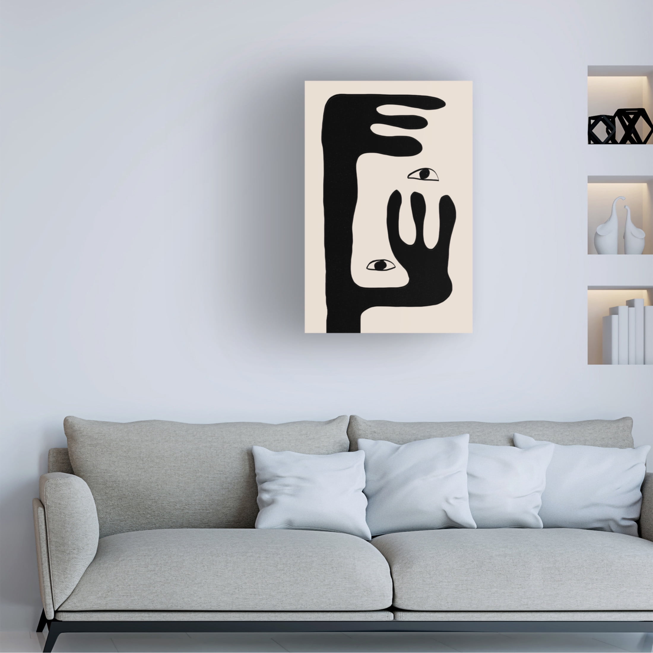 Trademark Fine Art THE MIUUS STUDIO Abstract Face No2 Canvas Wall Art
