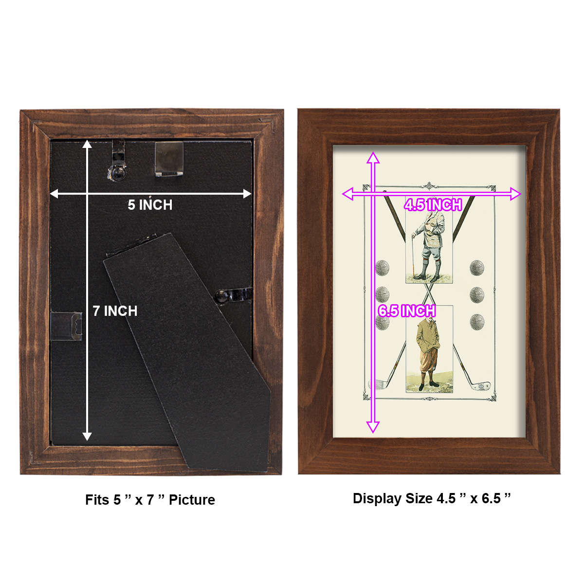 Golfers: John Henry & R. Maxwell -Framed Print w/glass-Chestnut