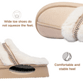 thumbnail image 7 of BERANMEY Thick-Soled Fuzzy Slippers for Women & Men - Cozy Platform House Shoes with Anti-Slip Sole, Warm Plush Lined Indoor Outdoor Short Ankle Slippers, 7 of 7