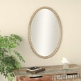 thumbnail image 2 of DecMode 25" x 37" Brown Wall Mirror with Beaded Inspired Frame, 2 of 10