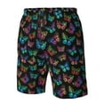 thumbnail image 4 of Balery Multicolored Butterflies Traje de Baño Estilo Hawaiano para Hombre, Shorts de Secado Rápido con Bolsillos-X-Large, 4 of 6
