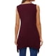 thumbnail image 5 of Camiseta sin mangas Mujer Cuello redondo Color sólido Top Casual Chaleco, Marrón, M Vogacara AP001609-02, 5 of 6