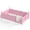 Pink, variant on Bellemave Twin Size Montessori Floor Bed with Full-Length Guardrails and Side Bookshelf, Solid Wood Low-Profile Bed, No Box Spring Needed, Pink