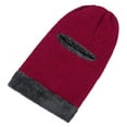thumbnail image 3 of Ski Mask! Yigetop Winter Slouchy Thick Beanie Snow Knit Skull Bib Hat Fleece Lining Warm Scarf Hat Balaclava Wine One Size, 3 of 4
