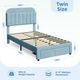 thumbnail image 2 of Huisuilinss Twin Size Bed Frame,Upholstered Platform Bed,Twin Bed Frame With Large Storage Drawer And Bookcase Headboard,Noise-Free,Easy Assembly,No Box Spring Needed, 2 of 6