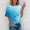 Blue #1, variant on Women Clothing Women's Short Sleeve Round Neck Casual Tops Fashion Printed T-Shirt Blouse, Sizes S-5XL