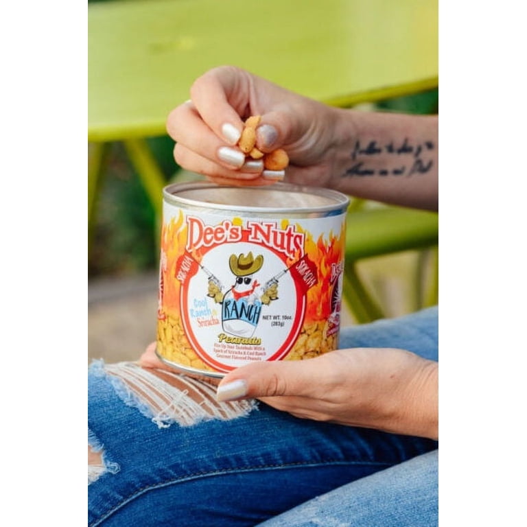 Dee's Nuts Peanuts, Ranch & Sriracha, 10 oz Canister - Walmart.com