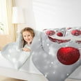 thumbnail image 4 of Manfei Happy New Year Queen Comforter Set,Christmas Snowflake Bedding Sets,Red Xmas Ball Bedding Comforter Set For Adults,Super Cozy Room Decor Reversible,3pcs, 4 of 8