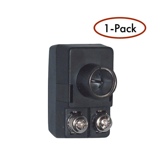 Matching Transformer Quick-Connect 300 Ohm to 75 Ohm F Coaxial Cable Flat Wire Antenna Adapter Matching Transformer – Pack 1