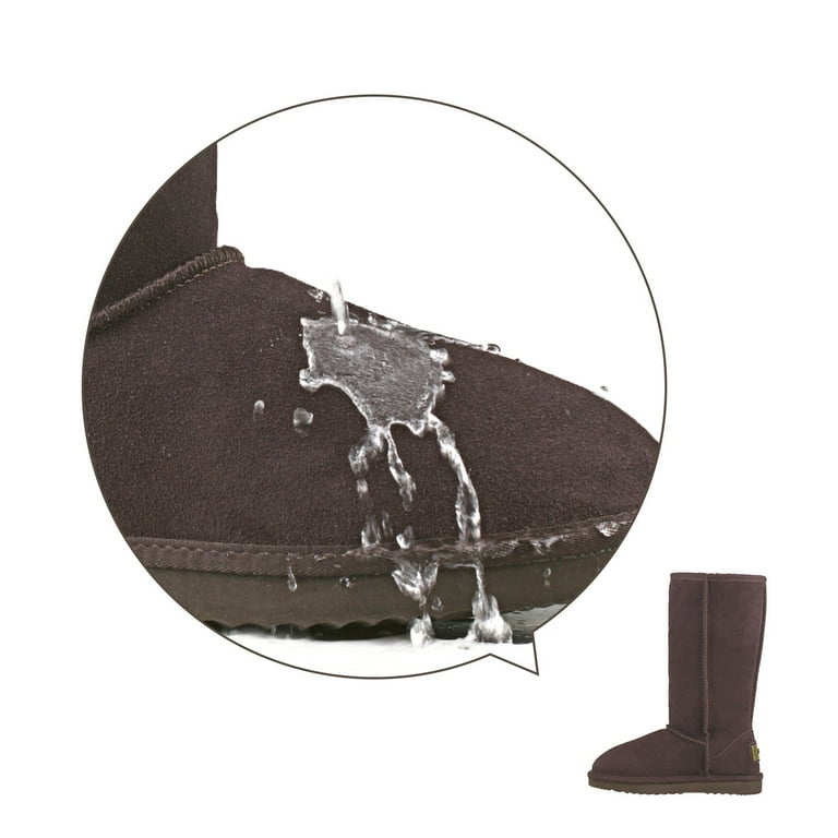 AUSLAND Women s Water resistant Mid calf Snow Boots 5125 Chocolate 7.5US 38