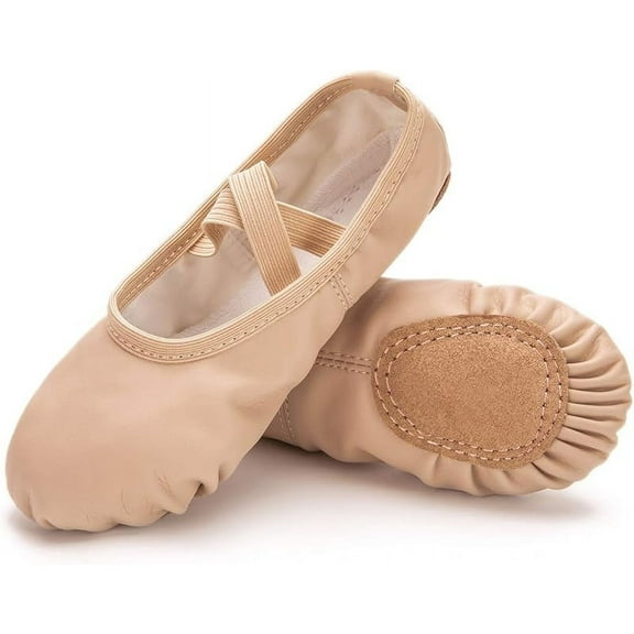 Ballet Shoes for Girls/Toddlers/Kids/Women, Leather Yoga Shoes/Ballet Slippers for Dancing