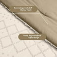 thumbnail image 4 of JUSTLET Comforter Set 7 Pieces Bed in a Bag, Beige Reversible Tufted Bedding Set with Comforter, Fitted Sheet, Flat Sheet, Pillow Shams, Pillowcases, Queen, 4 of 9