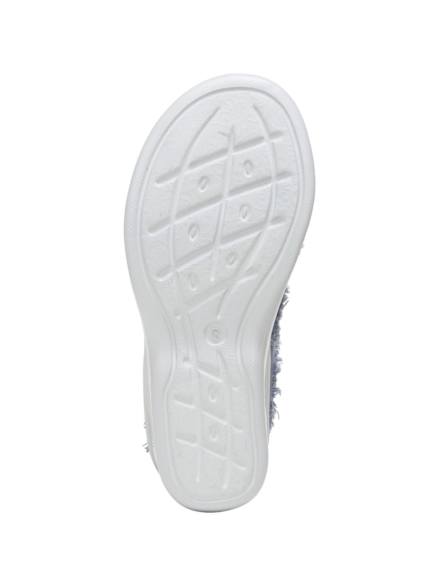 BZEES Womens Blue Frayed Padded Serendipity Peep Toe Wedge