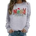 thumbnail image 1 of FYEGRE Chandail Sans Capuche pour Femmes, Col Rond, Manches Longues, Doux, Décontracté, Athlétique, Confortable, pour les Vacances, Gris, TG, 1 of 4