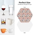 thumbnail image 6 of Naloa Paris Leather Coasters for Drinks, Durable Drink Coasters 4 Set for Tabletop Protection, Luxurious Home Décor and Housewarming Gift ( {designName})Hexagon, 6 of 6