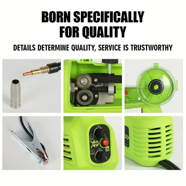 AZZUNO Portable Handheld MIG Welder 100A 110V Gasless Mini Welder