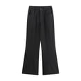 thumbnail image 5 of Puntoco Pantalones de trabajo con bolsillos de color liso para hombre Pantalones casuales de pierna recta, 5 of 5