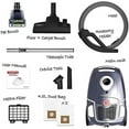 thumbnail image 3 of PINETAN Professional Canister Vacuum Cleaner UA807, Advanced 62 dB Low Noise Technology, High Suction Power and Rotation Speed Adjustment, 4.5 L Extra Large Dust Bags Included., 3 of 7