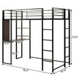 thumbnail image 2 of Costway Simple Size Metal Loft Bunk Bed Space-Spaper Loft Bed w/ Bibliothèque, 2 of 10