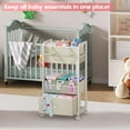 thumbnail image 6 of 2In1 Baby Diaper Caddy Organizer and Storage, 3 Tier Rolling Cart with Drawer, Detachable Dividers, Mobile Utility Cart Baby Dresser Clothes Organizer for Crib, Bedroom, Art & Craft Storage, 6 of 9