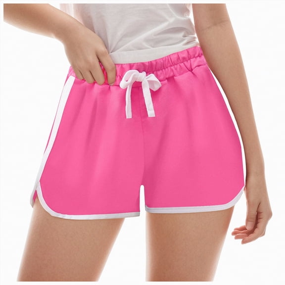 TOWED22 Girls Boys Athletic Shorts Toddler Summer Running Shorts Dolphin Yoga Shorts for Kids(Hot Pink,18-24 M)