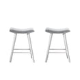 thumbnail image 2 of LuXeo Luna 24 in. White Leg -  Gray Seat (Set of 2), 2 of 13