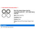 thumbnail image 2 of Rear Disc Brake Caliper Seal Kit - Compatible with 2011 - 2017 GMC Sierra 2500 HD 2012 2013 2014 2015 2016, 2 of 2