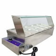 thumbnail image 4 of TECHTONGDA Electric Commercial Bain-marie Buffet Food Warmer Steam Table with Glass Guard 5-Pan 6" Deep Pan, 4 of 6