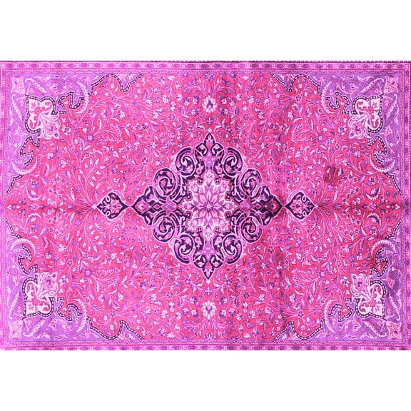 Ahgly Company Indoor Rectangle Persian Pink Traditional Area Rugs, 5' x 7'