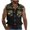 Black, variant on WREESH Men Summer Camouflage Button Down Tank Top Sleeveless Casual Muscle Shirt with Pockets Trendy