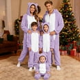 thumbnail image 3 of HNMKIU Matching Christmas Pajamas for Family Cozy Hooded Pajamas and Soft Sleepwear for Mom Purple,Mom_L, 3 of 5