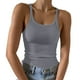 thumbnail image 1 of Camiseta sin mangas de cuero sintético con cuello en V para mujer: camisola lisa, ligeramente elástica, para llevar en ocasiones informales o fiestas, varias tallas, 1 of 5