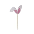 thumbnail image 2 of Pack de 12 adornos para tarta de orejas de conejito de Pascua – banderas de magdalenas de papel con purpurina, carteles de fiesta rosas y rosa fuerte, púas de madera de grado alimentario, 2 of 6