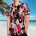 thumbnail image 5 of High Quality Hawaiian Shirts for Men Short Sleeve Aloha Beach Shirt Floral Summer Casual Button Down Shirts Blouses DFDDZD, 5 of 7