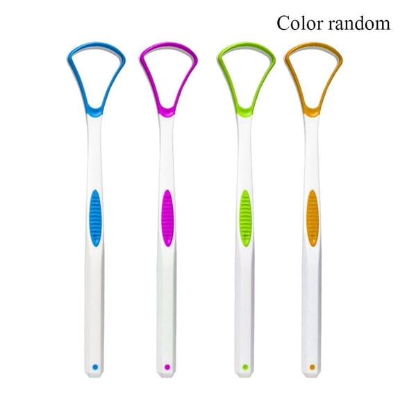 Plastic Tongue Scraper for Adults – Soft Tongue Cleaner for Bad Breath, Gentle Oral Care Tool Removes Plaque & Bacteria