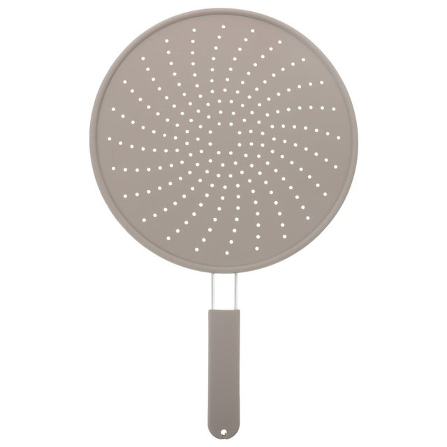 Silicone Splatter Screen For Frying Pan Grease Oil Splash Guard With Handle Silicone Splatter Guard For Cooking Grease Filter Bacon Or Fried Chicken