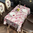 thumbnail image 4 of Pink Bows and Baseballs Pattern Rectangle Tablecloth 60"x102",Waterproof Polyester Rectangle Table Cloth, Wipeable Spillproof Polyester Tablecloth for Dining, Camping, Indoor and Outdoor, 4 of 6