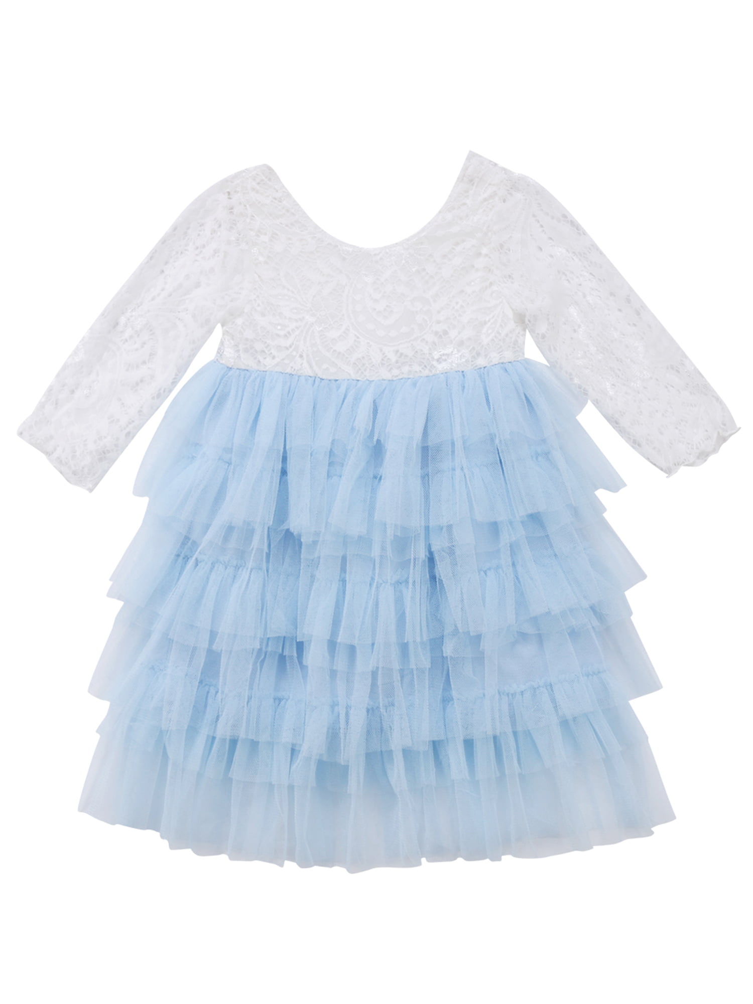 Dewadbow Kid Baby Girl Dress Party Pageant Formal Dresses Tulle Tutu ...